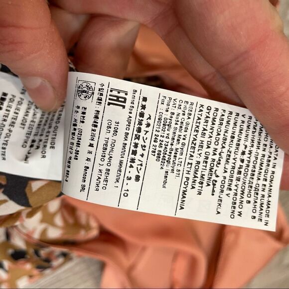 SISLEY Floral Satin Mini Summer Dress - Picture 8 of 9